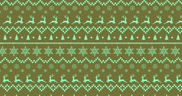 Traditional Christmas Pattern Background with Snowflakes and Reindeers - Download Free Stock Images Pikwizard.com