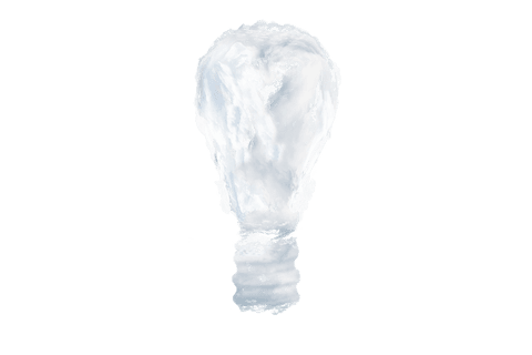 creative cloud shaped light bulb on transparent background - Download Free Stock Videos Pikwizard.com