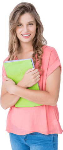 cheerful student holding green notebook transparent background - Download Free Stock Videos Pikwizard.com