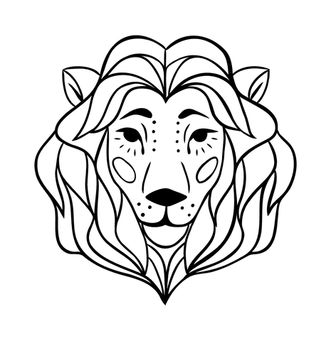 Transparent lion symbol vector illustration for nature and animal concepts