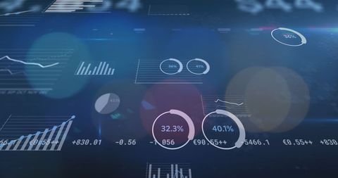 Financial Data Visualization with Illuminated City Background - Download Free Stock Images Pikwizard.com