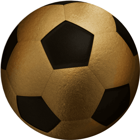Transparent Black and Gold Football Soccer Concept