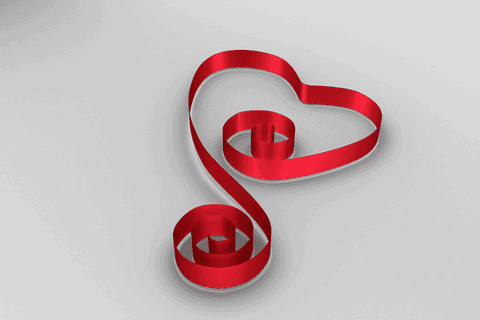 Romantic Red Ribbon Forming Heart Shape Transparent Design - Download Free Stock Videos Pikwizard.com