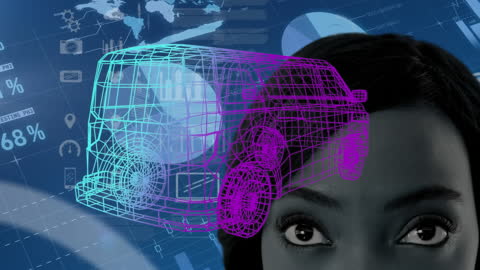 Digital Innovation Illustration with Futuristic Elements