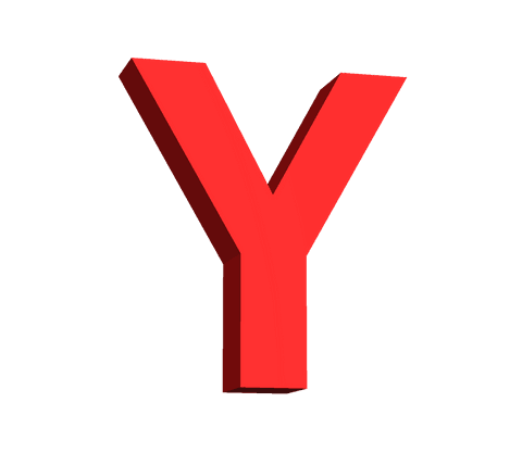 red letter y isolated 3d text on transparent background for design projects - Download Free Stock Videos Pikwizard.com