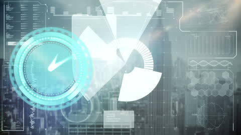 Futuristic Digital Interface with Holographic Supply Chains