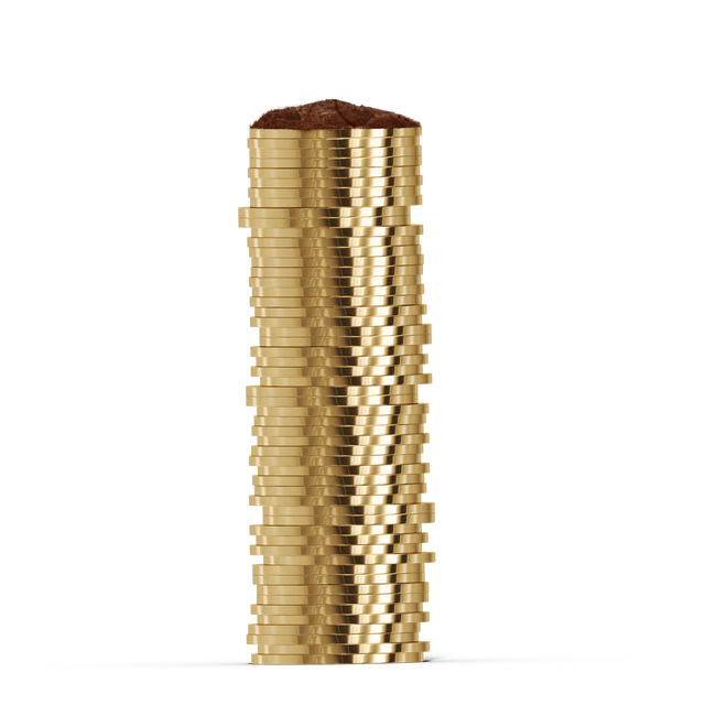 Gold Coins Stack with Transparent Soil Pile - Download Free Stock Videos Pikwizard.com