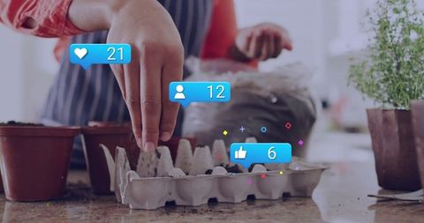 Gardening and Social Media Engagement Combination