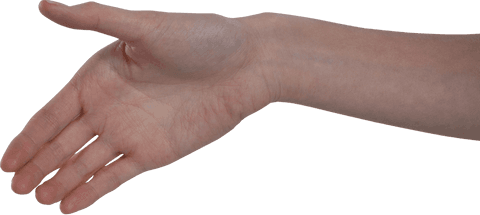 Outstretched Hand of Caucasian Woman on Transparent Background - Download Free Stock Videos Pikwizard.com