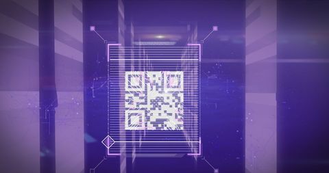 Digital Interface Featuring Futuristic QR Code Overlay - Download Free Stock Images Pikwizard.com