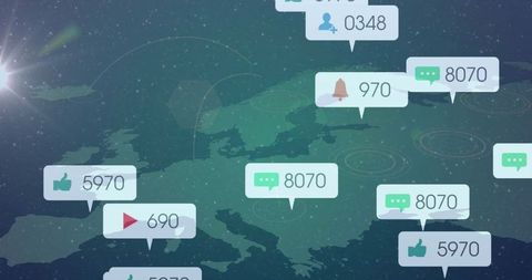 Social Media Network Analytics Across European Map