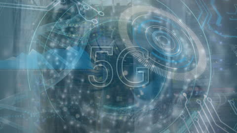 Futuristic 5G Network Overlaid with Virtual Data Elements