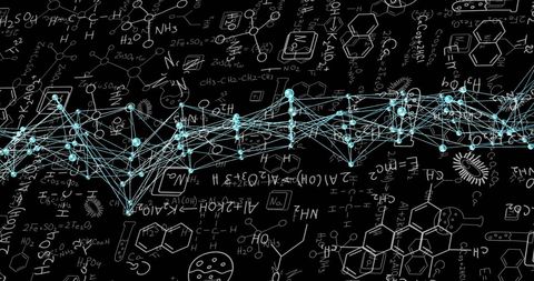 Digital Network Overlaying Scientific Formulas - Download Free Stock Images Pikwizard.com