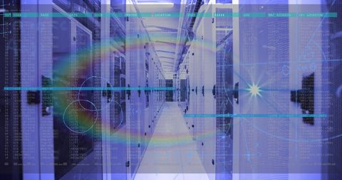 Digital Data Processing in Server Room with Modern Technologies - Download Free Stock Images Pikwizard.com