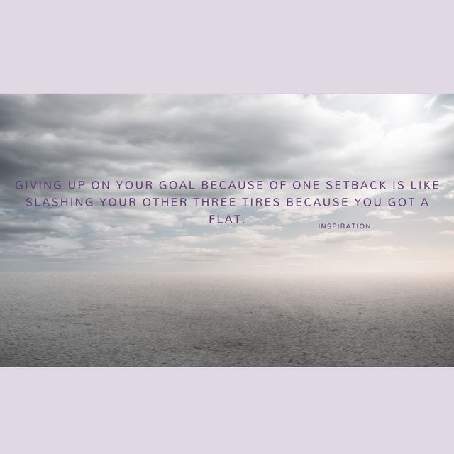 Inspirational Quote over Calm Sea and Cloudy Sky - Download Free Stock Templates Pikwizard.com