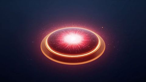 Floating Luminous Orb with Radiant Core and Golden Halo for Futuristic Technology Concepts