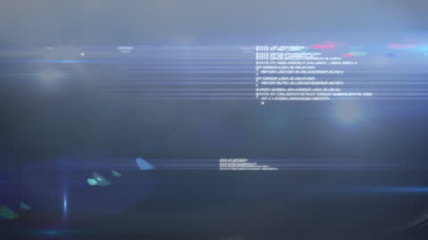 Futuristic Digital Data Processing on Blue Background