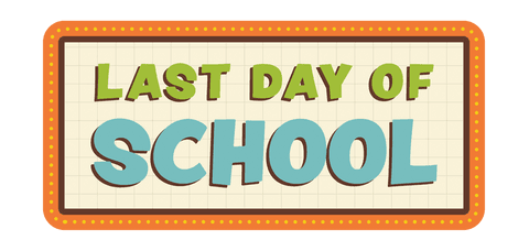 colorful last day of school sign on transparent background - Download Free Stock Videos Pikwizard.com