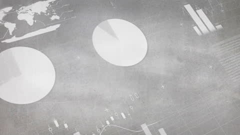 Global Financial Data Visualization on Grey Background