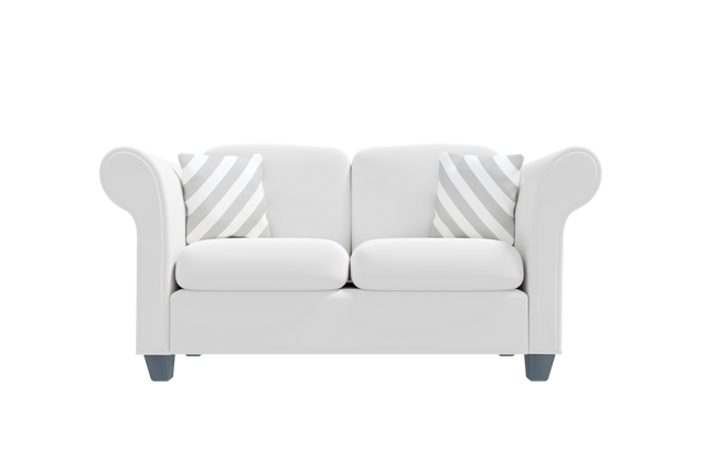 White Sofa With Patterned Cushions on Transparent Background - Download Free Stock Videos Pikwizard.com