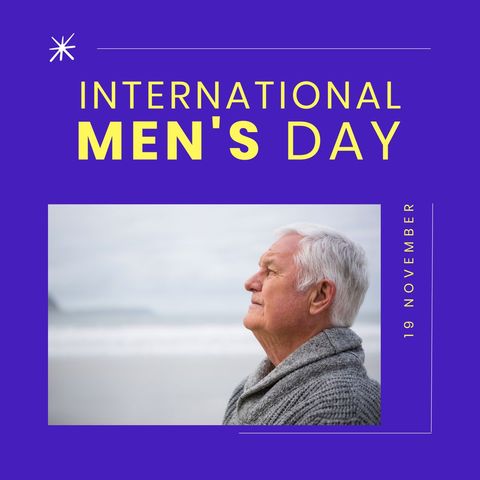 International Men's Day Celebration Elderly Man Beach - Download Free Stock Templates Pikwizard.com