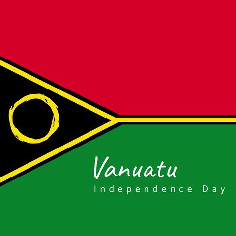 Vanuatu Independence Day Flag Illustration with Text - Download Free Stock Templates Pikwizard.com