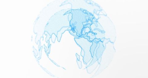 Digital Globe with Network Visualization on White Background - Download Free Stock Images Pikwizard.com