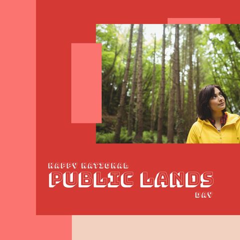 Caucasian Woman Exploring Forest on Public Lands Day