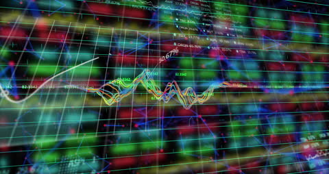 Colorful Financial Data and Abstract Shapes