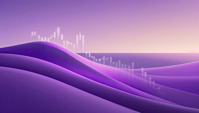 Purple Digital Dunes with Futuristic Vertical Bars