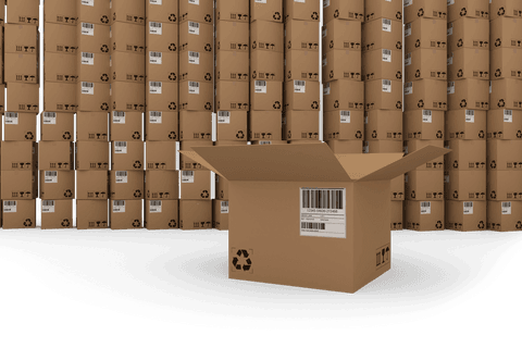 open cardboard box against stack background with recycling symbol - Download Free Stock Videos Pikwizard.com