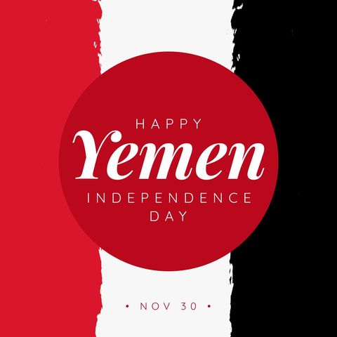 yemen independence day celebration design with flag colors - Download Free Stock Templates Pikwizard.com