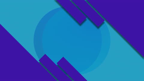 Purple Abstract Shapes on Blue Background with Copy Space