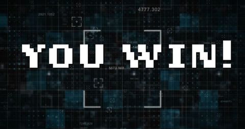 digital winning message with abstract data background - Download Free Stock Images Pikwizard.com