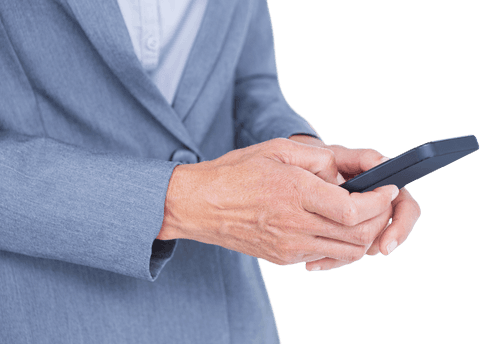 Transparent Businesswoman Using Smartphone in a Professional Suit - Download Free Stock Videos Pikwizard.com