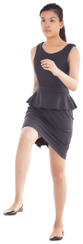 dynamic businesswoman taking step on transparent background - Download Free Stock Videos Pikwizard.com