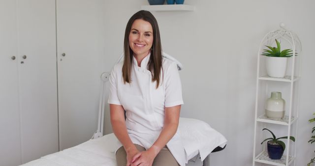 Smiling Female Practitioner in Medical Clinic - Download Free Stock Images Pikwizard.com