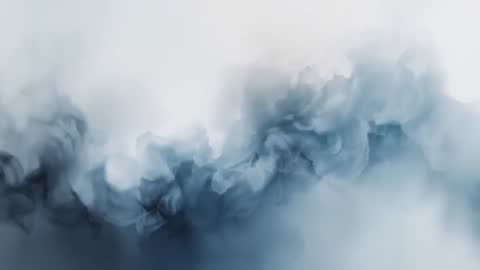 Flowing Ink Plume Forming Cool Gradient Band Over Pale Backdrop | Abstract Mist Motion Loop