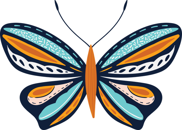 Colourful Digital Butterfly Illustration on Transparent Background - Download Free Stock Videos Pikwizard.com