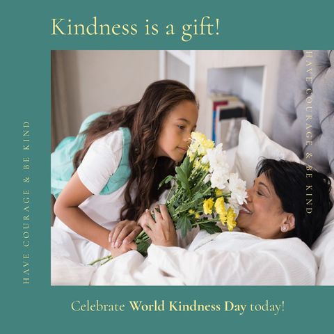 Loving Daughter Surprises Mother with Floral Gift for World Kindness Day