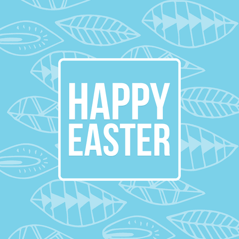 Happy Easter Text on Transparent Background with Decorative Leaves - Download Free Stock Videos Pikwizard.com
