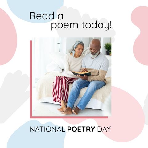 African American Couple Enjoying Poetry on National Poetry Day - Download Free Stock Templates Pikwizard.com