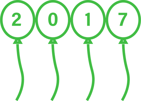 Transparent 2017 Celebration Green Balloons Illustration - Download Free Stock Videos Pikwizard.com