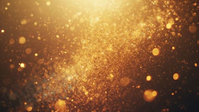 Luxurious Sparkling Golden Light with Bokeh Impressions