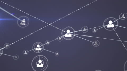 Digital Networking Concept with Abstract Technology Icons