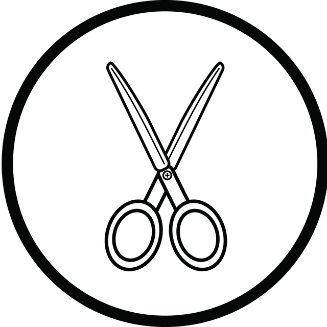 Simple Black and White Scissors Icon on Transparent Background - Download Free Stock Videos Pikwizard.com