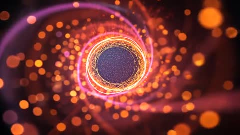 Futuristic Swirling Vortex of Glowing Particles
