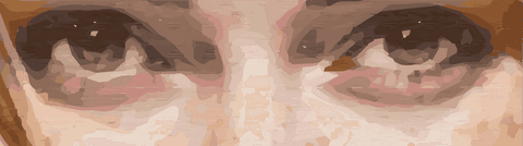 Abstract Floating Eyes with Makeup on Transparent Background