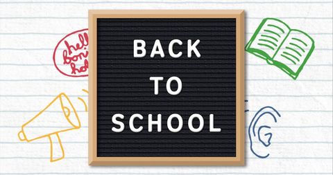Back to School Creative Concept on Lined Background - Download Free Stock Images Pikwizard.com