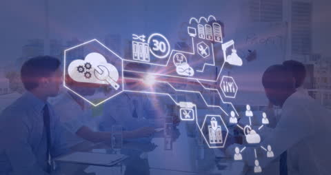 Digital Interaction in Modern Business Meeting